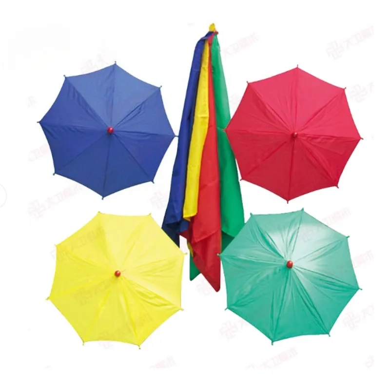 Scarves to Umbrella Magic Trick Silk Scarf Umbrella Transformation Stage Magic Illusion Gimmick Prop Professional Magician