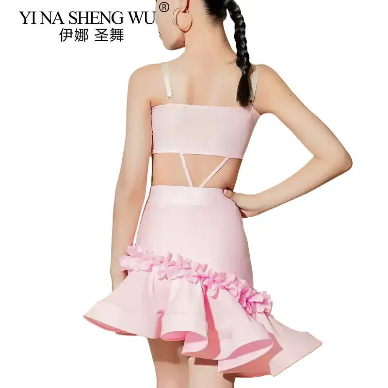 الأحمر تشا تشا رومبا تانجو أزياء مسرحية الرقص الفتيات الاطفال فستان الرقص اللاتينية أداء دعوى للأطفال Dancewear