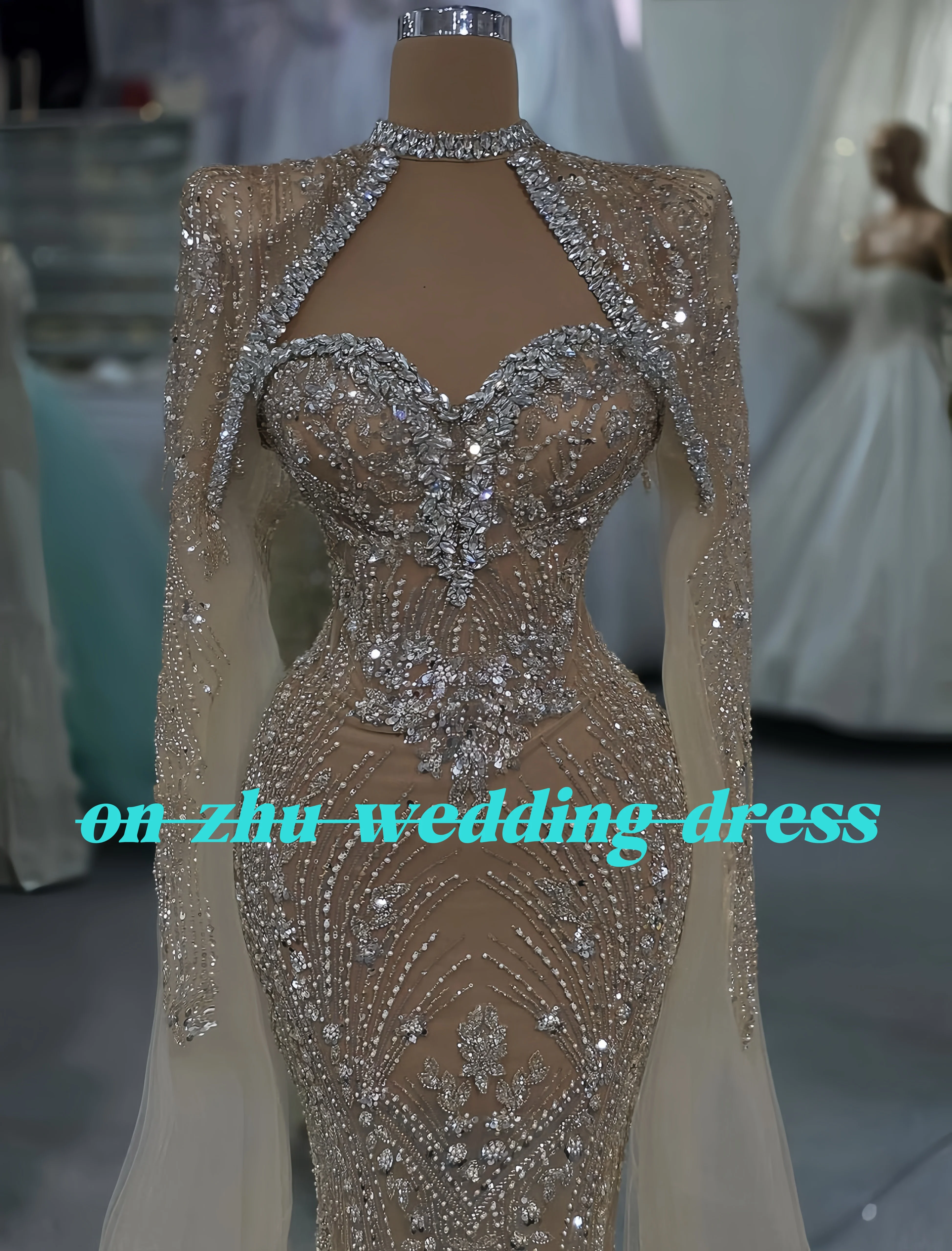

Customized Sweet collar sleeveless shawl Mermaid Bead luxury evening dresses dresses for special occasions Dresses gala