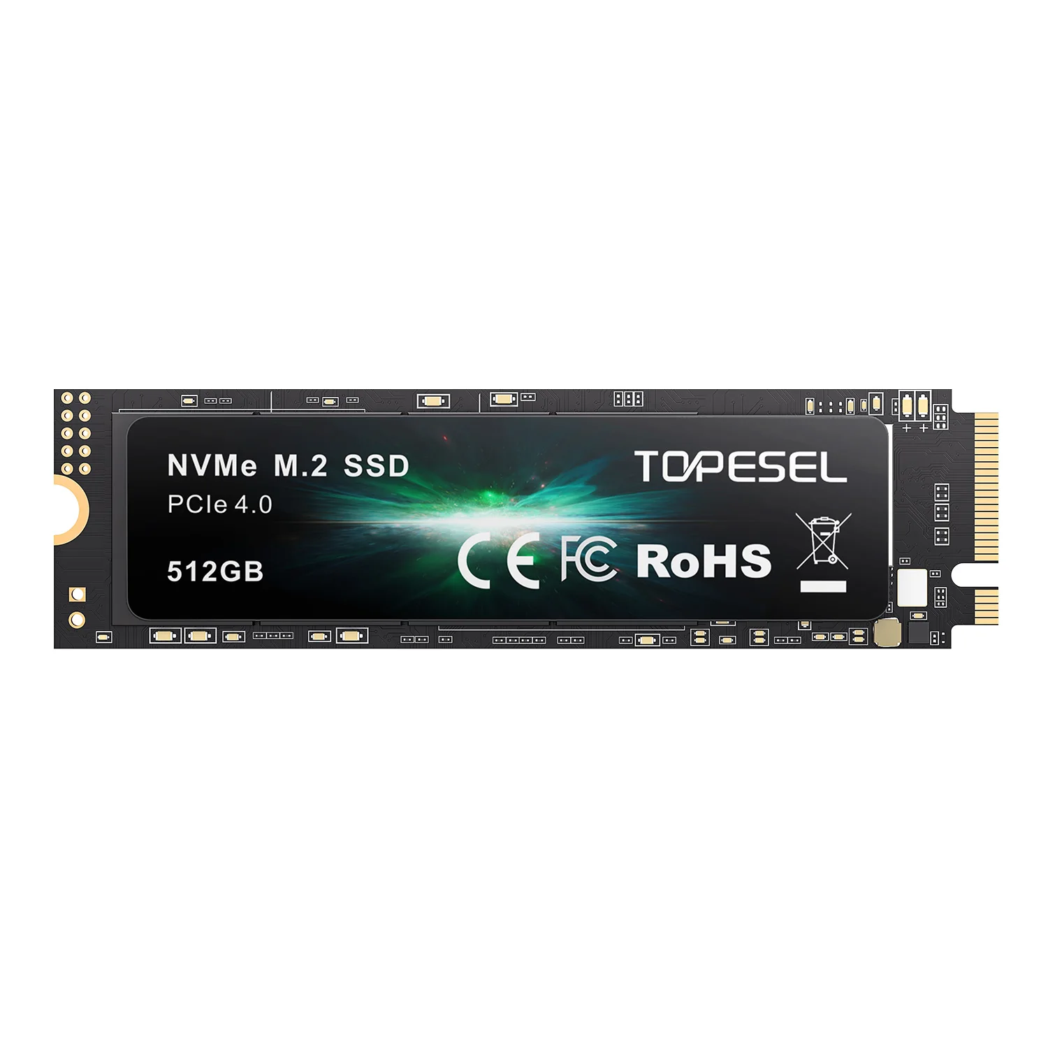 TOPESEL X16 SSD NVMe M2 512GB Internal Solid State Hard Disk PCIe 4.0x4 2280 SSD M.2 Drive for PS5 Laptop PC