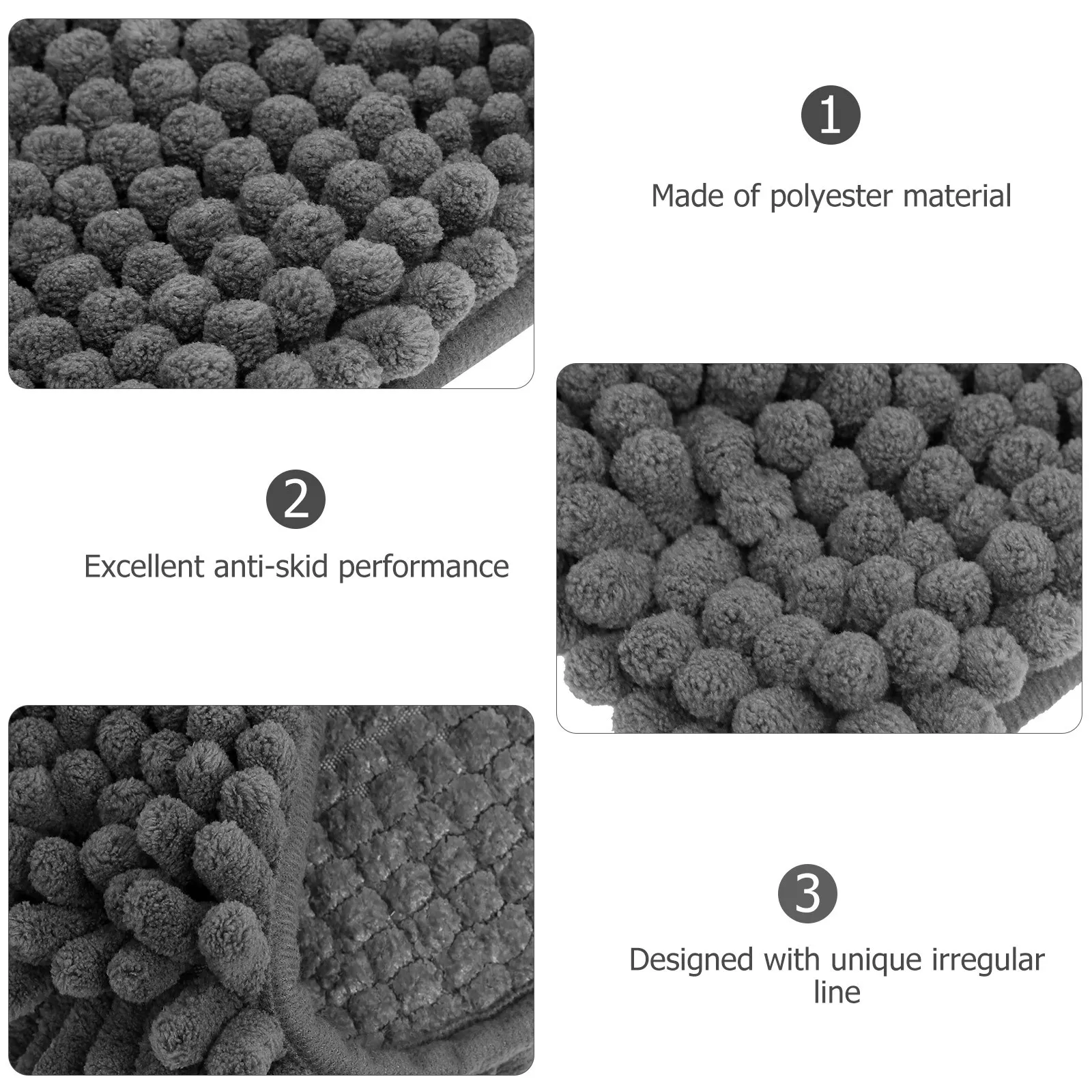 

Non Slip Chenille Bathroom Rug Thick Water Absorbent Bath Mat Decorative Indoor Door Mat Pet Entryway Rug Pet Entryway Rugs