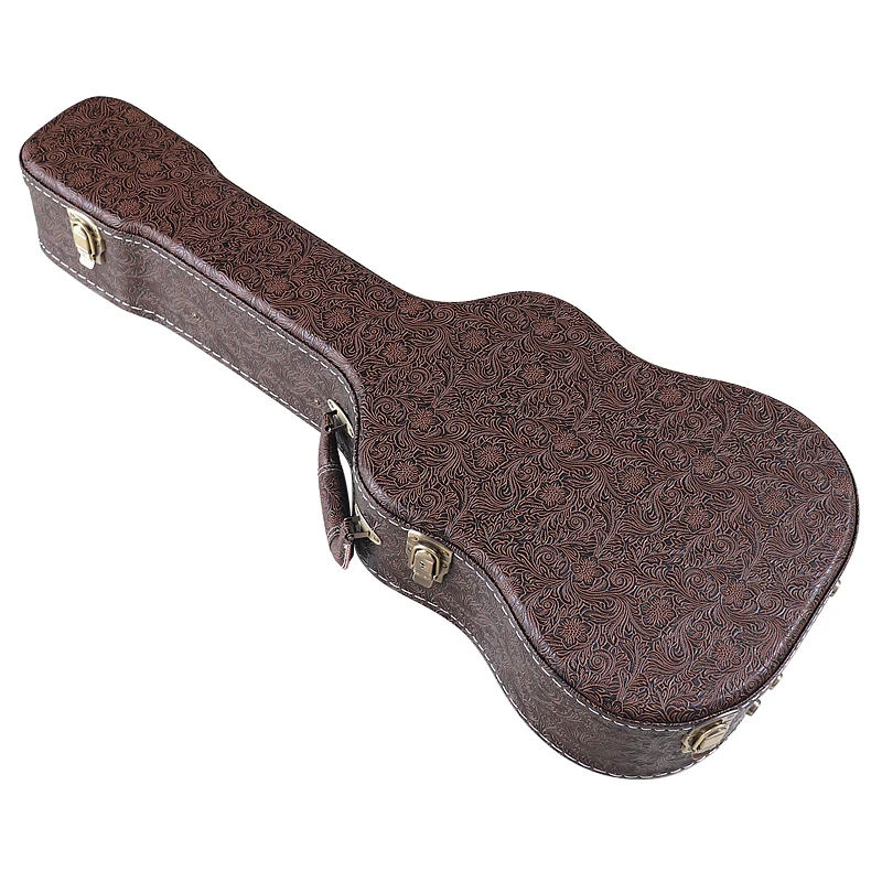 34 Inch Electric Guitar Hardcase Wood Case Cover PVC Box Leather Material with Foam Lining