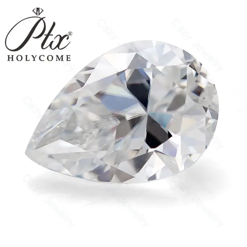 PTX Pear Shape Moissanite Diamond Brilliant Cut GRA Certificated D White VVS1 Order Factory Supplier Wholesale Price Beads DIY