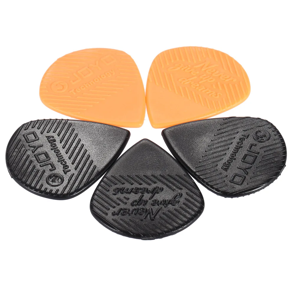 5pcs Plastic Triangle Guitar Pick Plectrum 3pcs Black 2pcs Orange Size 28*24*1.5mm Material Plastic for Guitar Bass Ukulele