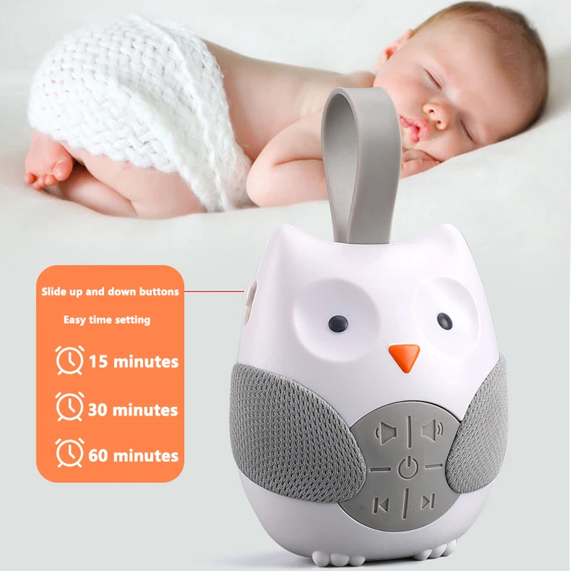 

Newborn Owl White Noise Machine Aid Baby Sleeping Monitors Speaker Light Music Player For Appeasing Crying Child 0-3 Y