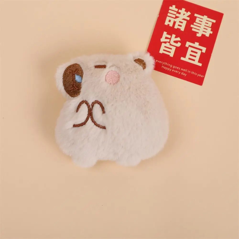 Kawaii Cartoon Capybara Plush Keychain Soft Toys Ball Chain Charms Plush Stuffed Guinea Pig Pendant Backpack Decor