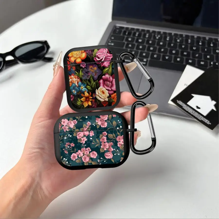 Case For Airpods 4 Pro 2 Pro2 3 Pro3 1 Earphone Cases Cover Little Floral Patterns Fashion view 3