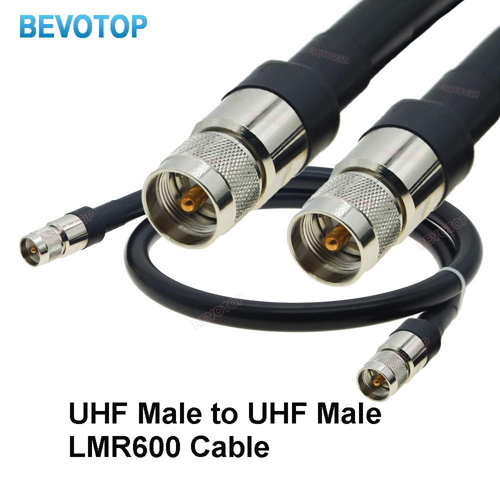 

UHF Male to UHF Male LMR600 R600 Cable 50 Ohm Low Loss RF Coaxial Extension Jumper for 4G LTE Cellular Amplifier Signal Booster