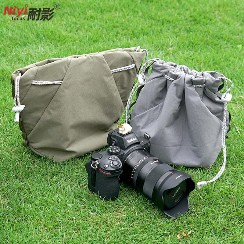 Camera Storage Bag Photography Bag Lens Pouch Handy Bag Protective Case Soft Big Capacity Universal Outdoor Seperate Area Manage