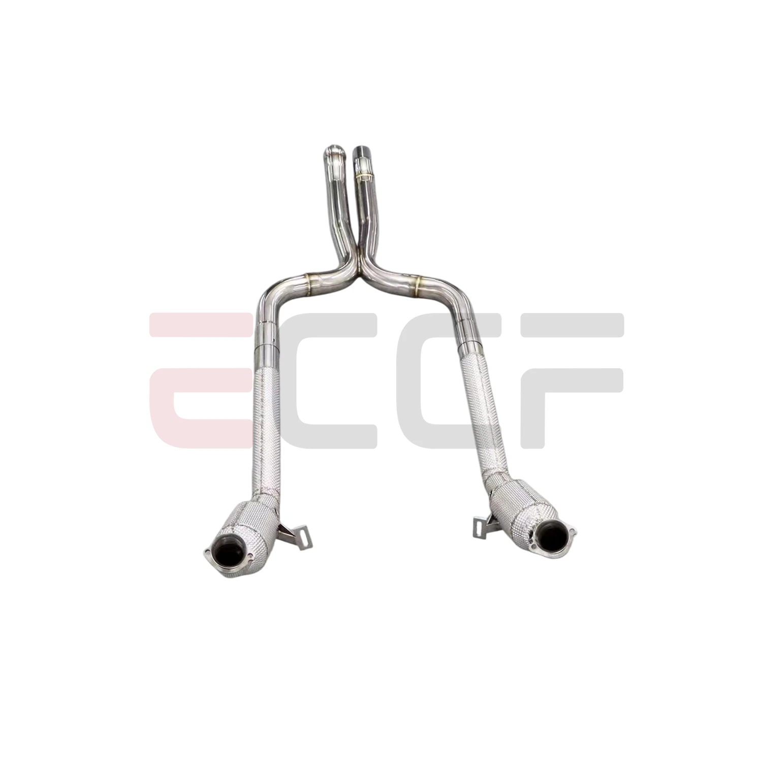 ECCF Sporty Downpipe With Heat Shield For Mercedes C63 W204 Aggressive Exhaust Sound Plug and Play Upgrade Performance