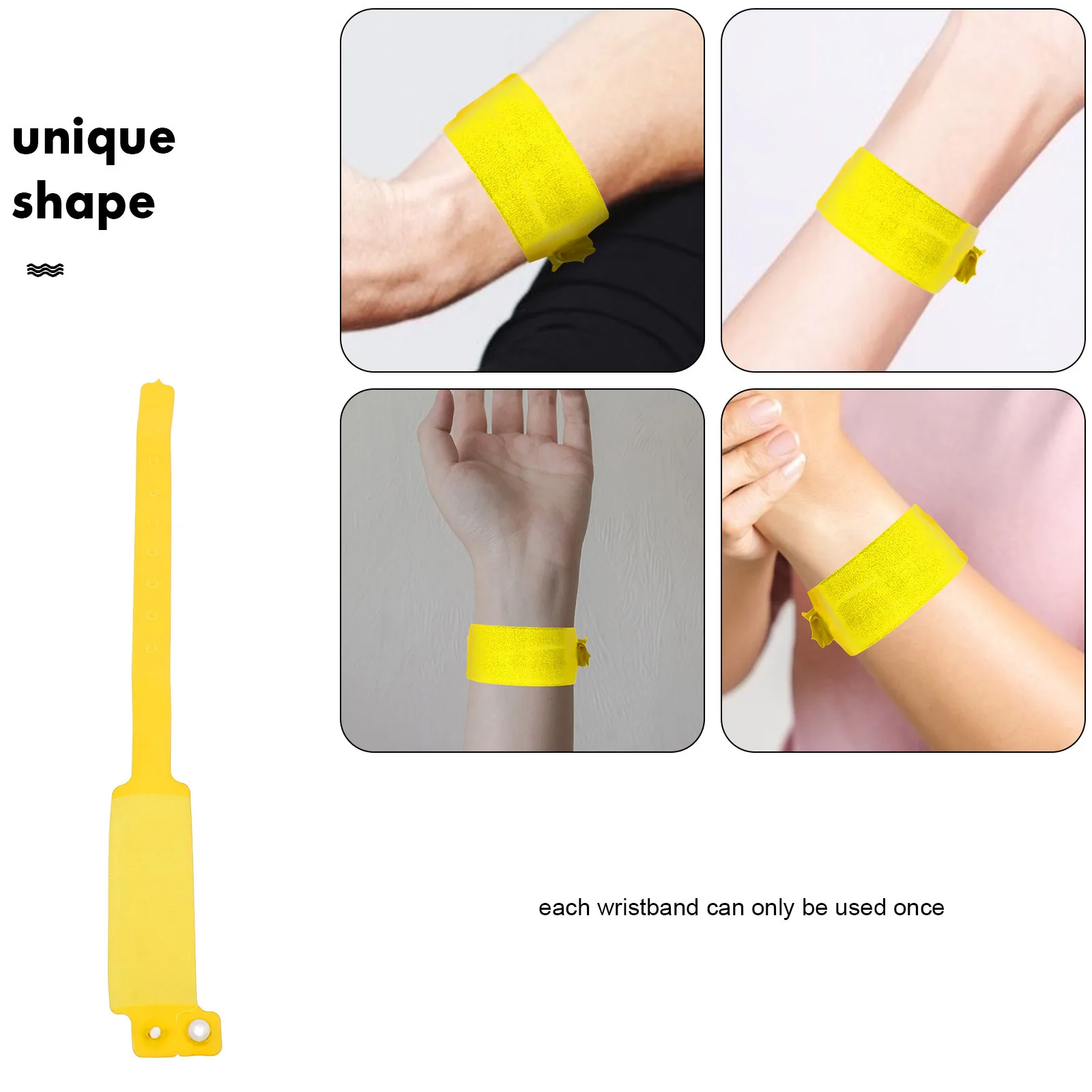 100Pcs Tear Resistant PVC Disposable Wristbands Soft Comfortable Bright Color Hospital Medical Patient Identification Bands