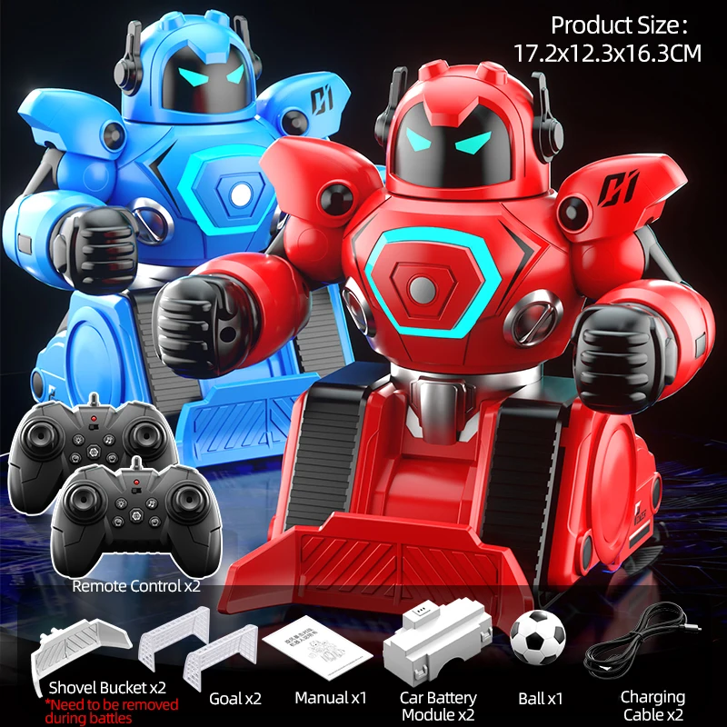 RC Robot Toy Parent-child Interactive 2.4G Remote Control Football Fighting Robots Double Battle Boxing Game Children Boys Gifts