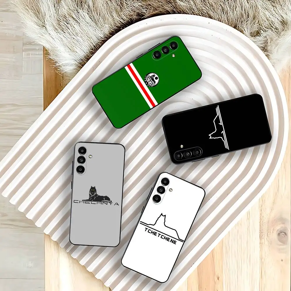 

Art Chechen Coat Of Arms Phone Case For Samsung Galaxy A73,31,32,72,41,53,52,71,22,5G,Note,J7,8,9 Soft Black Cover