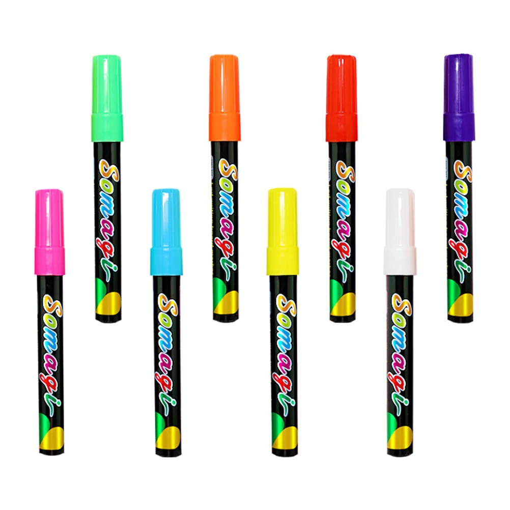 

8Pcs Erasable Marker Pens Durable Design No Smudge Liquid Chalk Markers for Art Projects Whiteboards Blackboards Schools