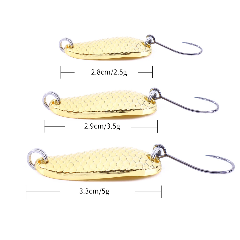 Cucharillas metálicas giratorias – Mini señuelos para trucha y perca - imagen 5