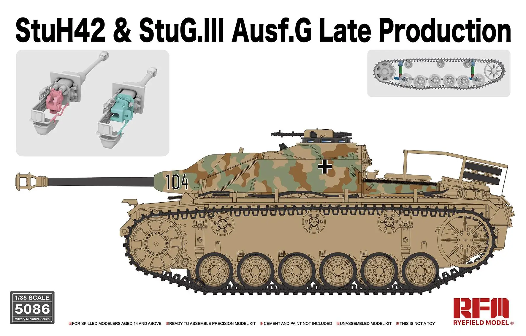 

Rye Field Model RFM RM-5086 1/35 StuH42 & StuG.III Ausf.G Late Production