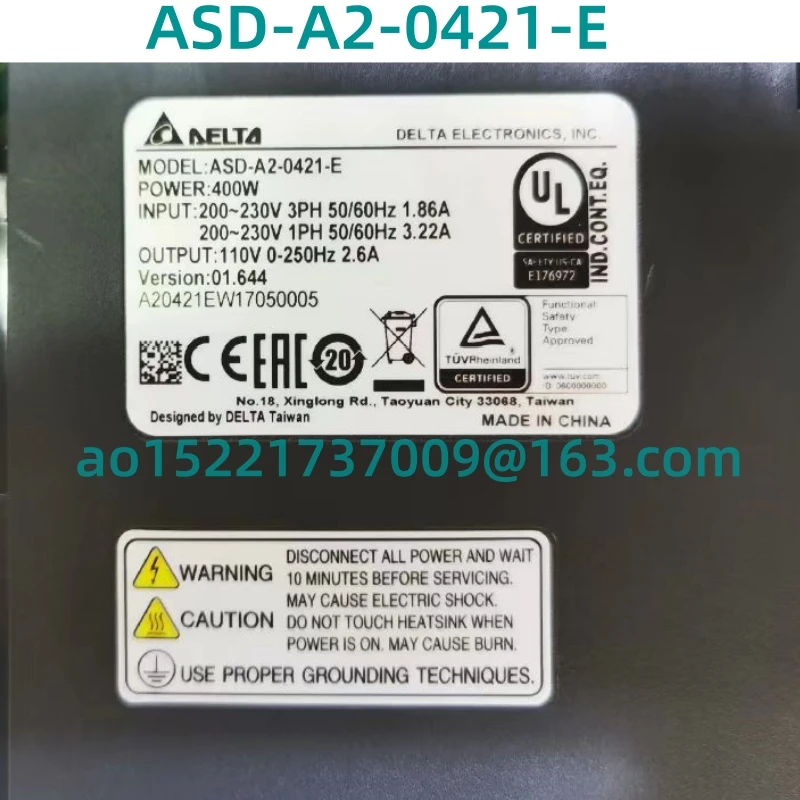 Original Second-hand 9-layer new test is 100% OK AC Servo driver ASD-A2-0421-E 400W asd-a2-0421-e 0.4kw ASDA20421E