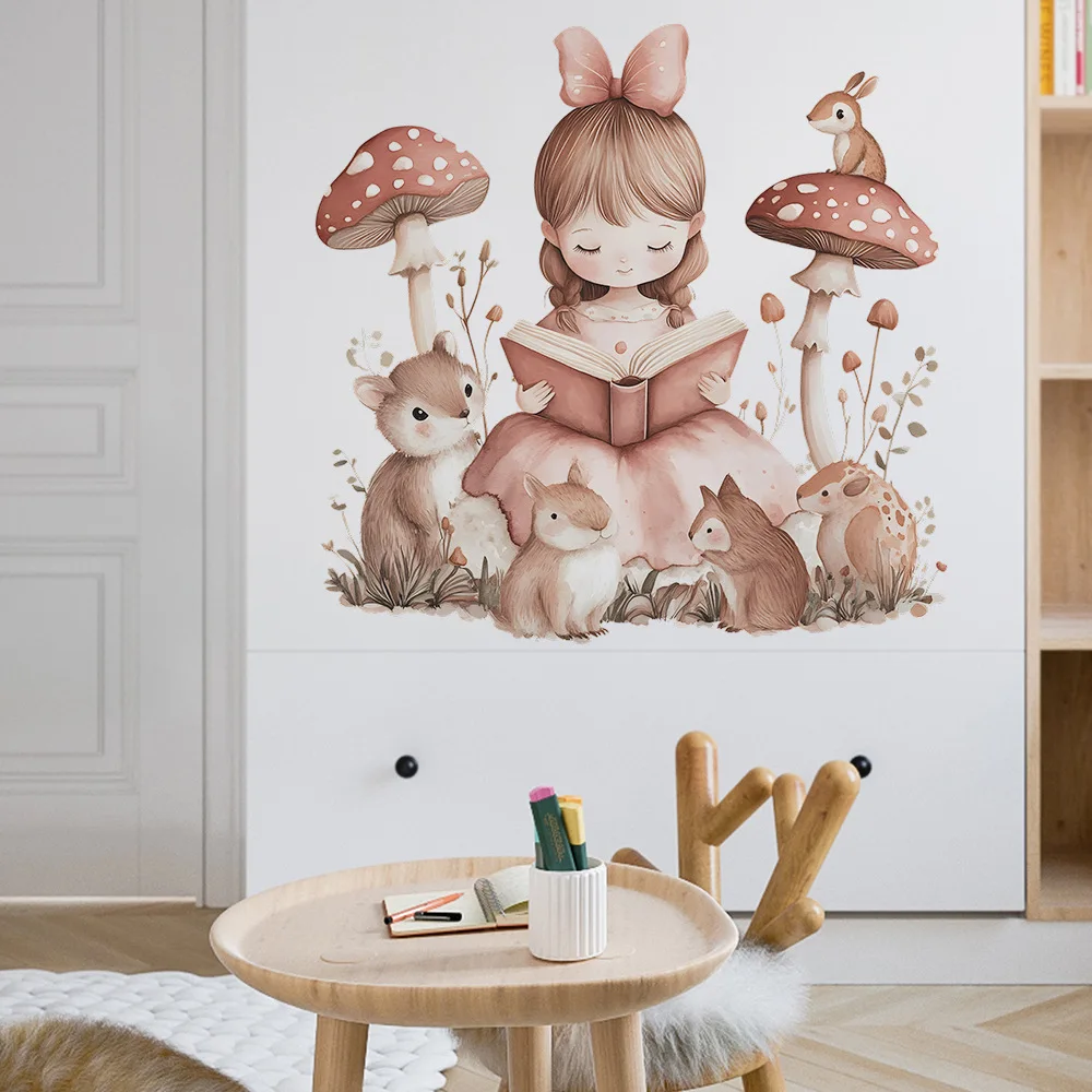 Bücher sorgfältig lesen. Ihr Schlafzimmer, Wohnzimmer, Hintergrund für Zuhause, Wandversönerung, Wandaufkleber, selbstklebend