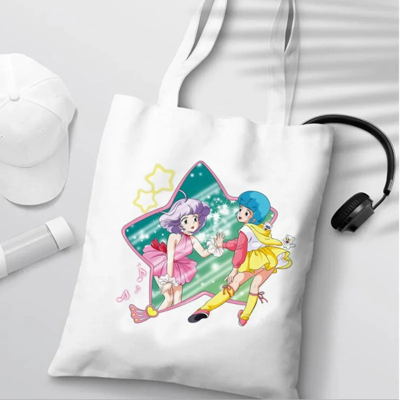 Cartoon Creamy Mami Shopping Bag Female Large Capacity Handbags Graphic Shoulder Bags Students Girls Printed Casual Totes Eco