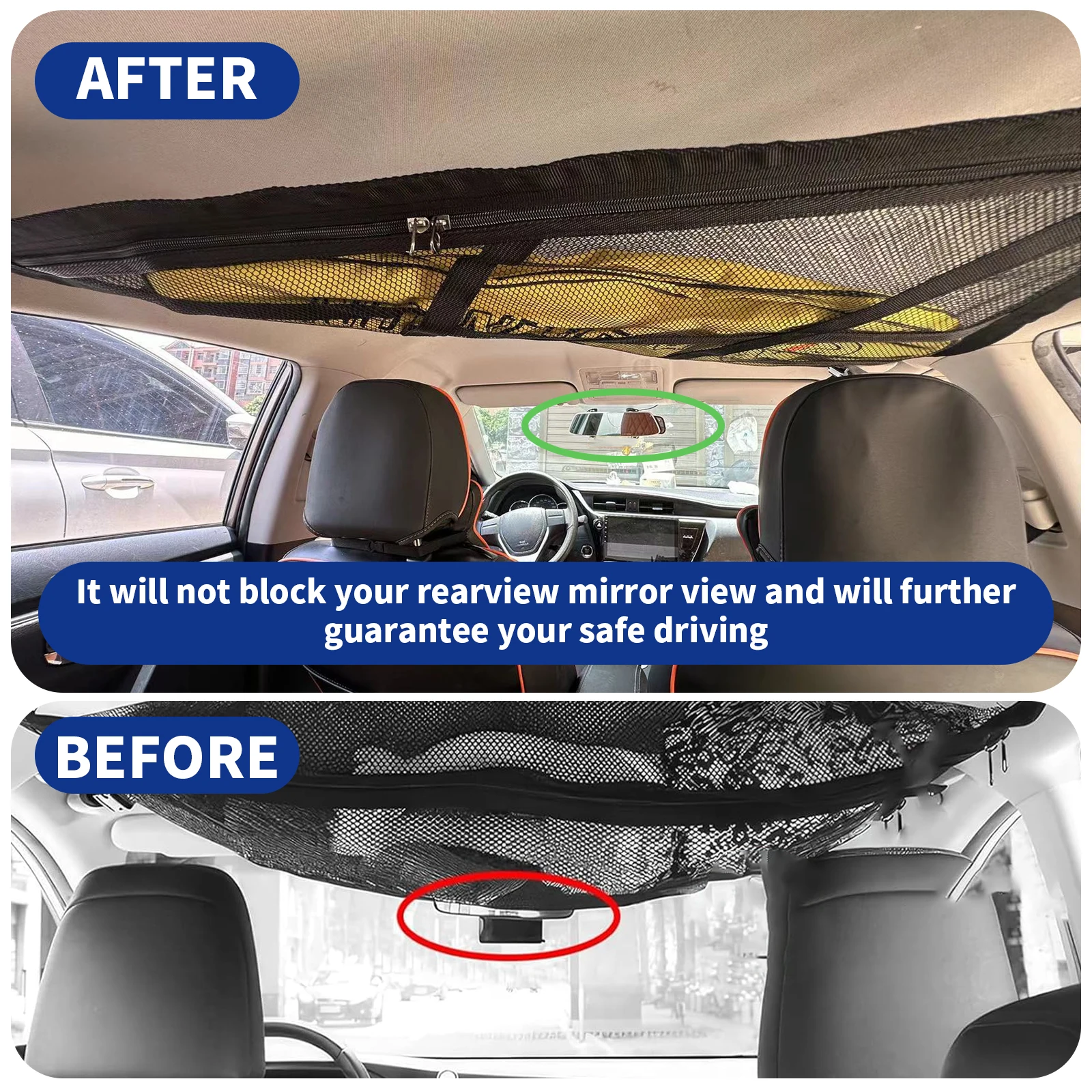 Filet De Rangement Toit Voiture Réglable - Grande Capacité Pour SUV, Jeep, Van & Longs Voyages