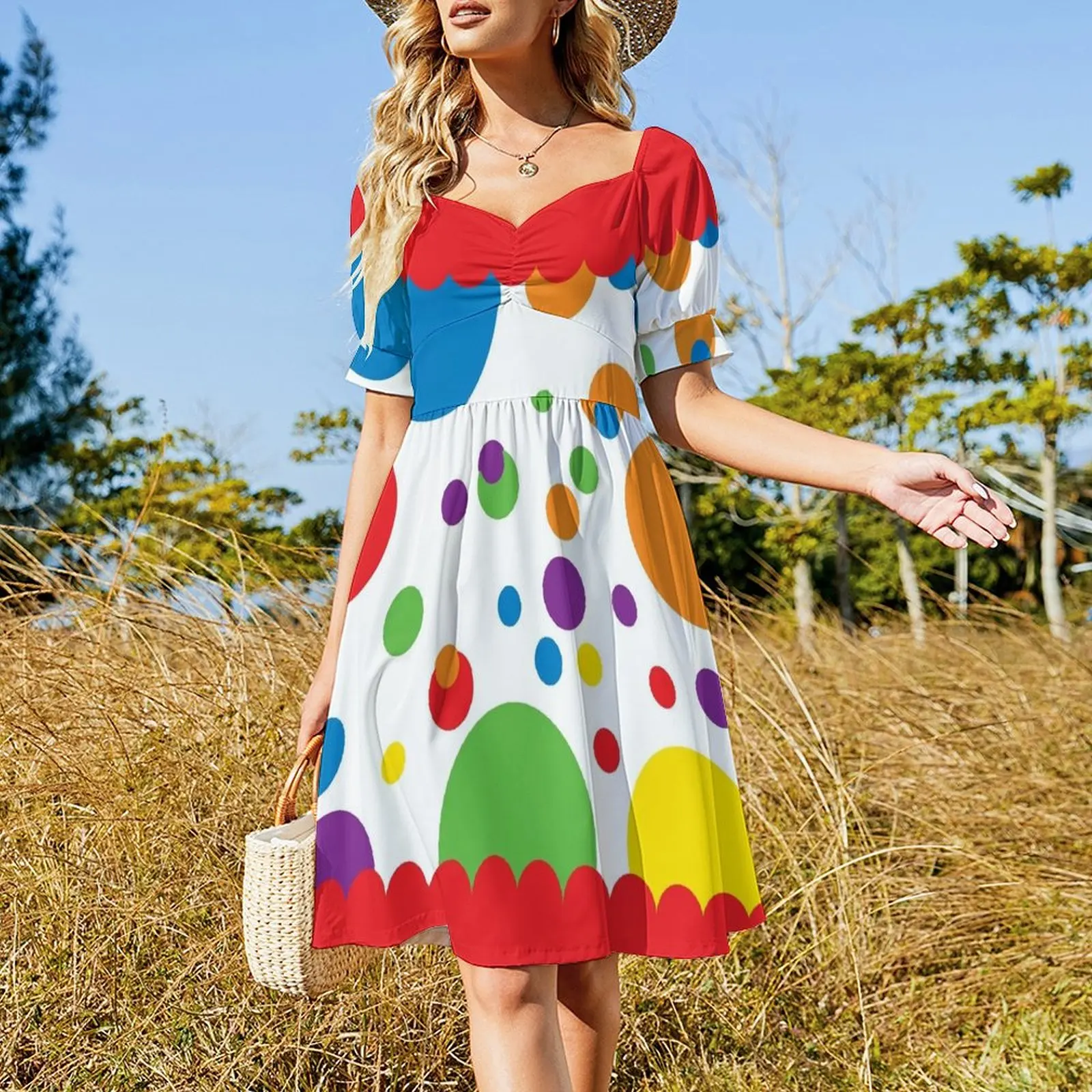 Clowning around Short Sleeved Dress ladies dresses for women 2025 Evening gown Dress