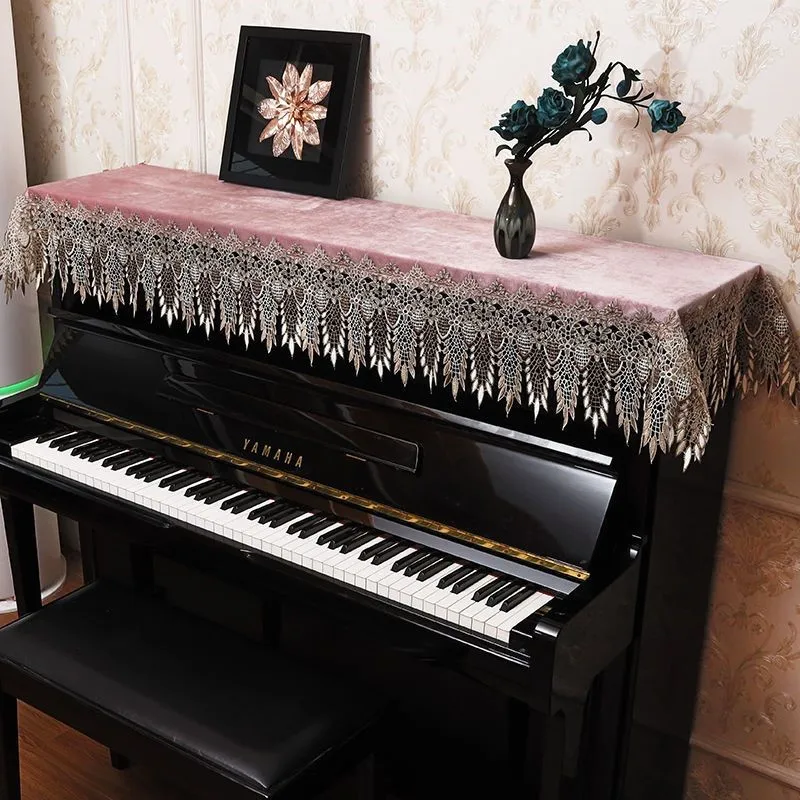 European Style Piano Cover Half Cover Modern Minimalist Piano Cover Cloth Dustproof Fabric Electronic Piano Cover Cloth ZE845