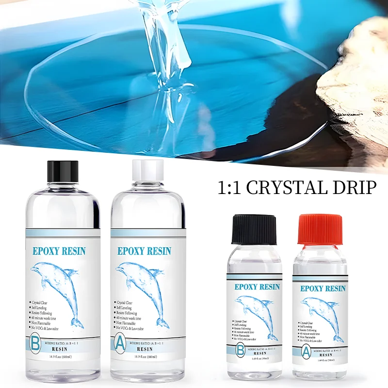 

Epoxy Resin Kit 1:1 AB Quick Drying Resin Epoxy Glue Crystal Clear Epoxy Resin Kit Crystal Curing Agent DIY Jewelry Making