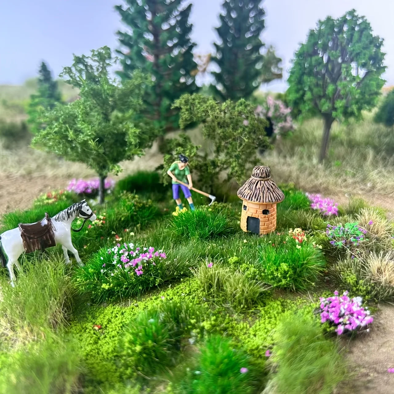 120 stücke Statische Gras Tuft Gemischte Farbe Mit 4 Saison Künstliche Pflanze Modell DIY Wargame Terrain Eisenbahn Sandtable Szene diorama