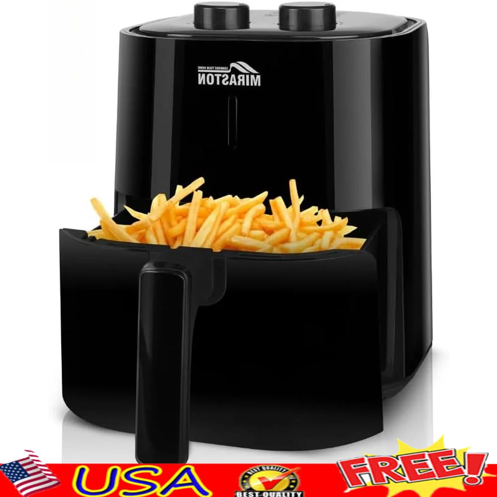 

4.5QT Air Fryer Auto Shut-off Shake Reminder Healthy Cooking Compact Easy Clean Non-stick Safe Home Appliance Kitchen Gadget