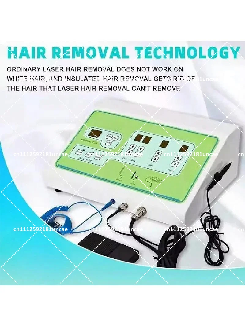 Professional 2-in-1 Electrolysis Hair Removal Device with Needle Point for Permanent Results