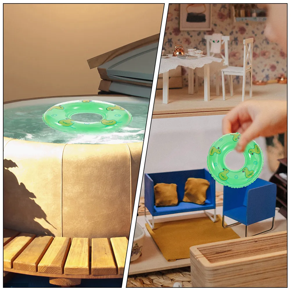 20Pcs Swimming Rings Miniature PP Floating Bath Shower Fun Kids Small Swimming Ring Ornaments Mini House Decor