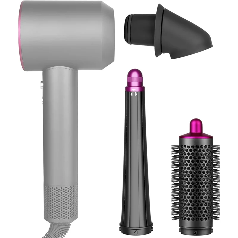 FGGS-For Dyson مجموعة ملحقات مجفف الشعر الأسرع من الصوت - برميل مخروطي طويل، محول موصل مطور وفرشاة مكثفة مستديرة