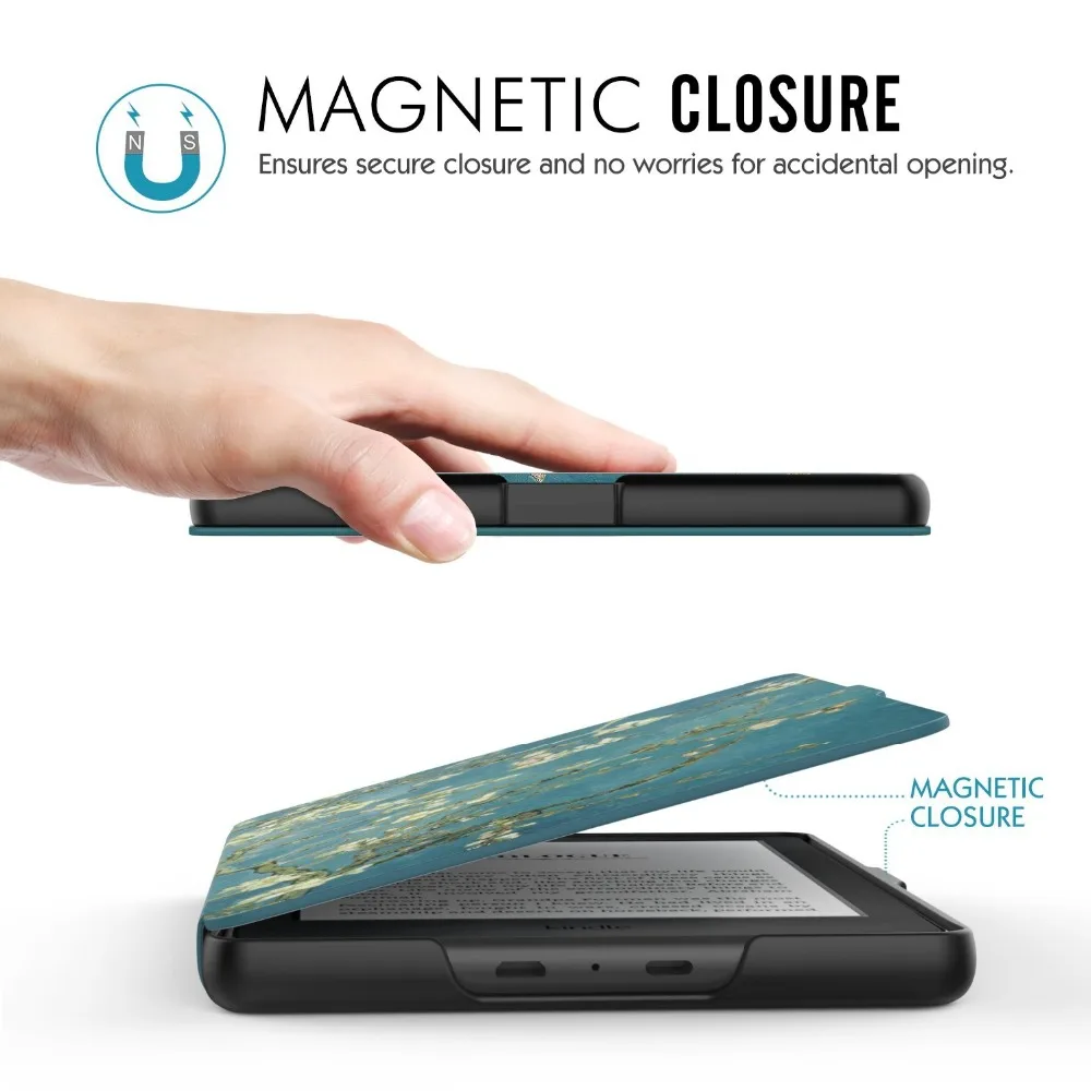 Custodia Smart verniciata per Kindle 8th Premium custodia in pelle PU leggera per Kindle 8th SY69JL 2016 Slimshell protettivo magnetico