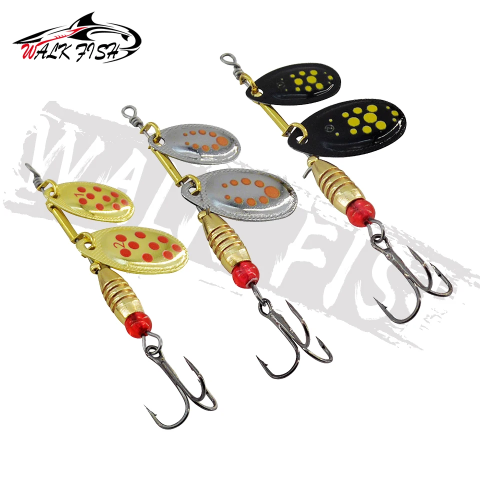 Walk Fish Cuchara doble rotación – Jig metálico para trucha y lubina - imagen 4