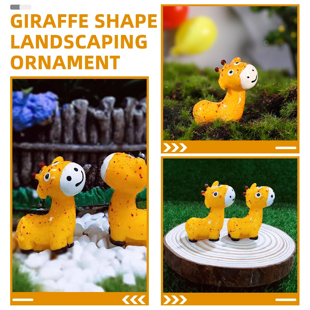 

20 Miniature Statues Yellow Resin Decorative Figures Cartoon Animal Garden Supply Tabletop Tabletop Mini Figurine Crafts