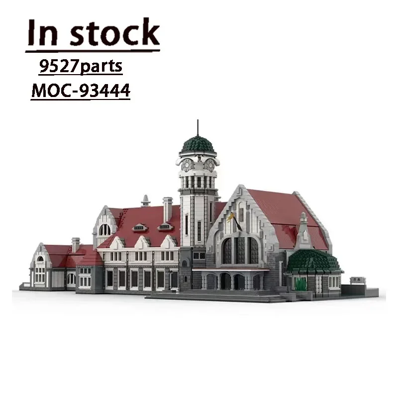 

MOC-93444RetroCityStreet ViewJinan Old RailwayStation Assembly Splicing BuildingBlock Model9527Parts Children's BirthdayToy Gift