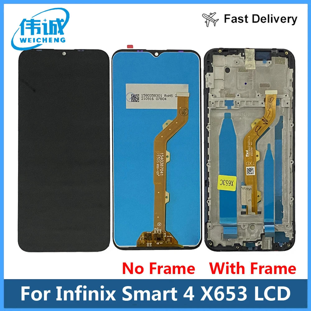 

ЖК-дисплей для Infinix Smart 4 X653 X653C, сенсорный экран в сборе, стеклянная панель, дигитайзер, сенсор, замена