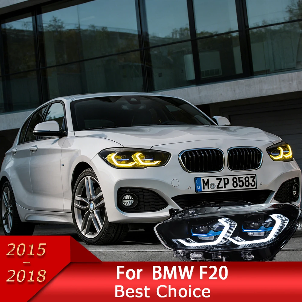 Car Lights for BMW F20 2015-2018 1-series  LED Auto Headlights Assembly Upgrade Bifocal Lens Dynamic Lamp Exterior Accessories