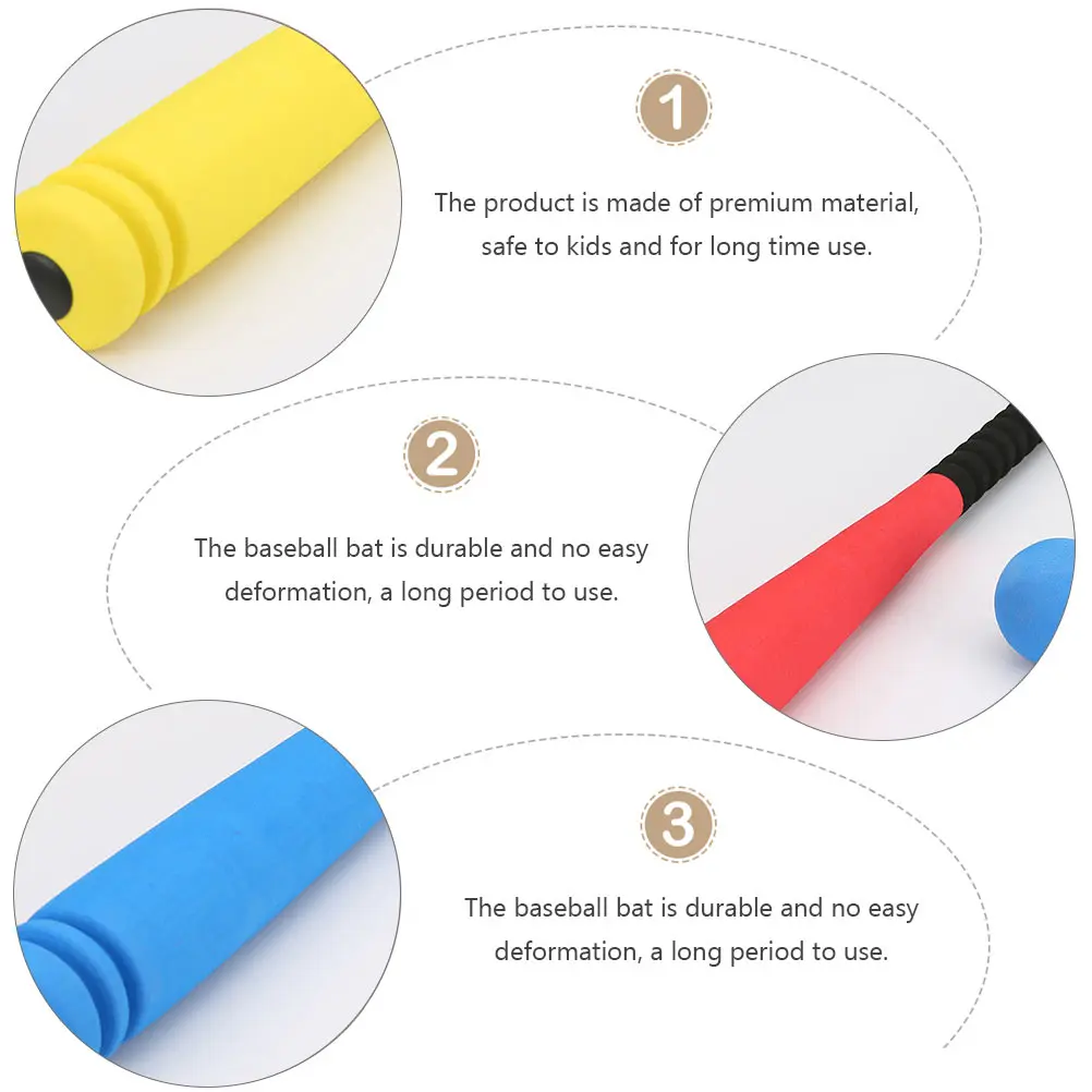 2pcs Kids Durable Outdoor Sports Kids Practice Random Color Baseball Baseball Toy Set Set Children Playthings