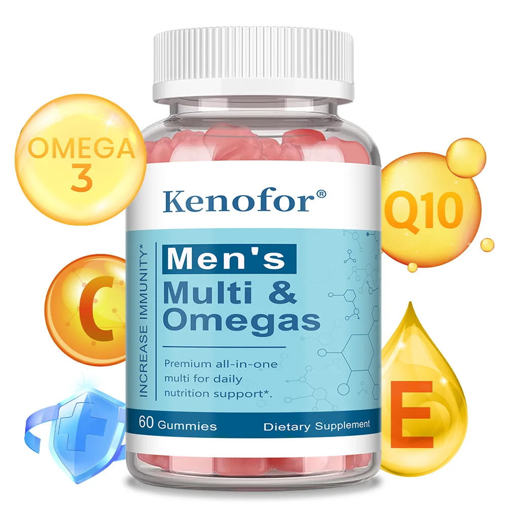 

Omega-3 Рыбное масло для мужчин - с коэнзимом Q10, мультивитамин, поддерживает сердце, нервную систему, здоровье кожи и волос, повышает иммунитет