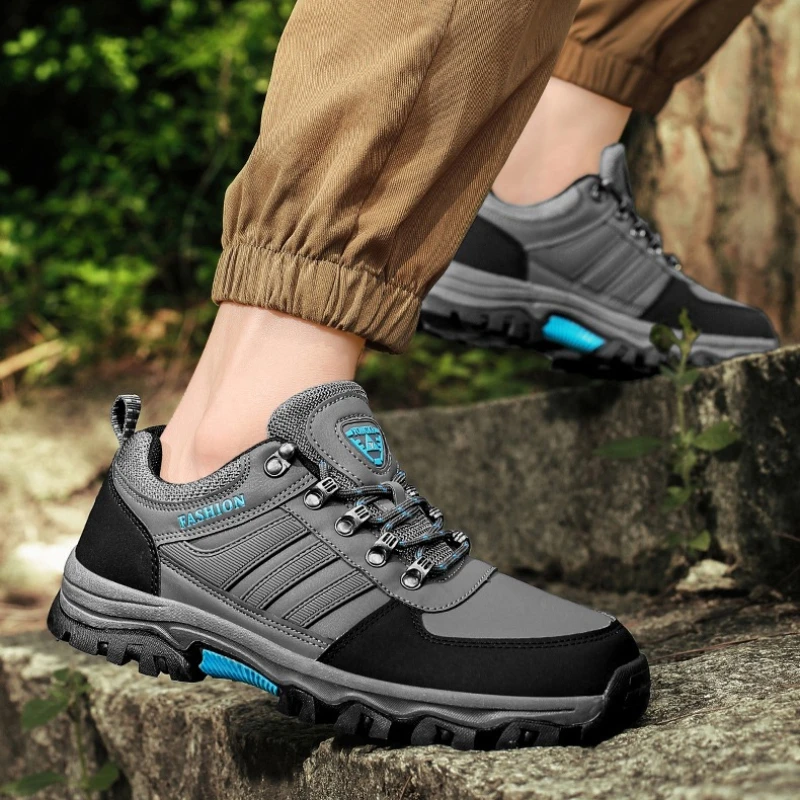 أحذية رياضية كبيرة الحجم ومنخفضة القمة للاستخدام الخارجي ونعل ناعم ومنخفضة من الأعلى بمقدمة مستديرة ورباط علوي عصري للمشي لمسافات طويلة في الهواء الطلق #2