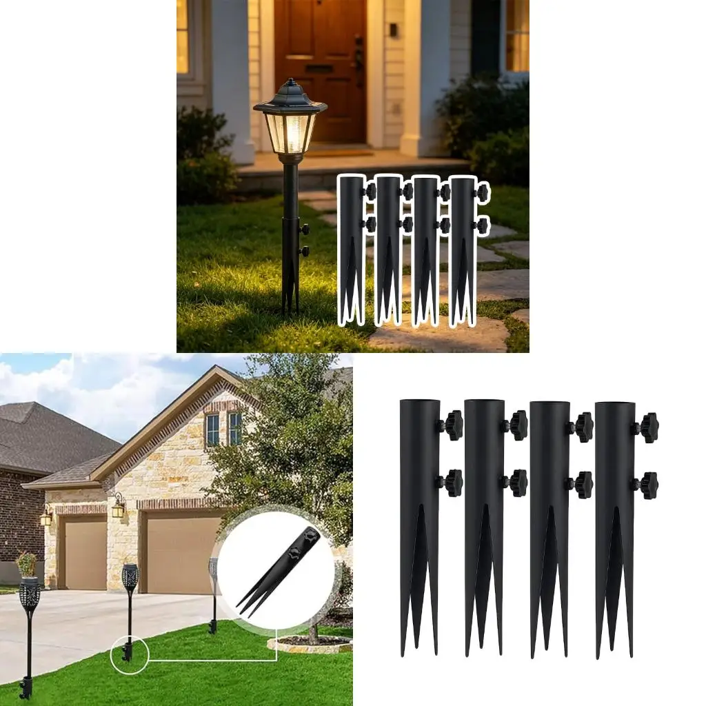  Strong Customizable Landscape Spikes For Installing Sun Powered Lamp Posts
