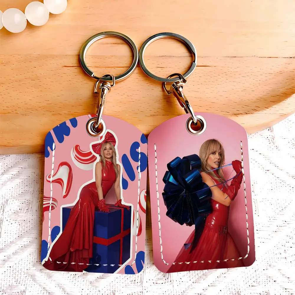 Singer Kylie Minogue Christmas Fully Wrapped Card Holder With Keychain Executive Protection For Bank Credit Subway Bus Case