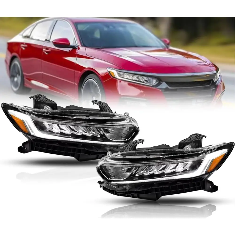 

lights Assembly with DRL Replacement or da Accord 2018 2019 2020 2021 Sedan Let & Right Sides, LED lamp with Bulbs, DOT/SAE Comp