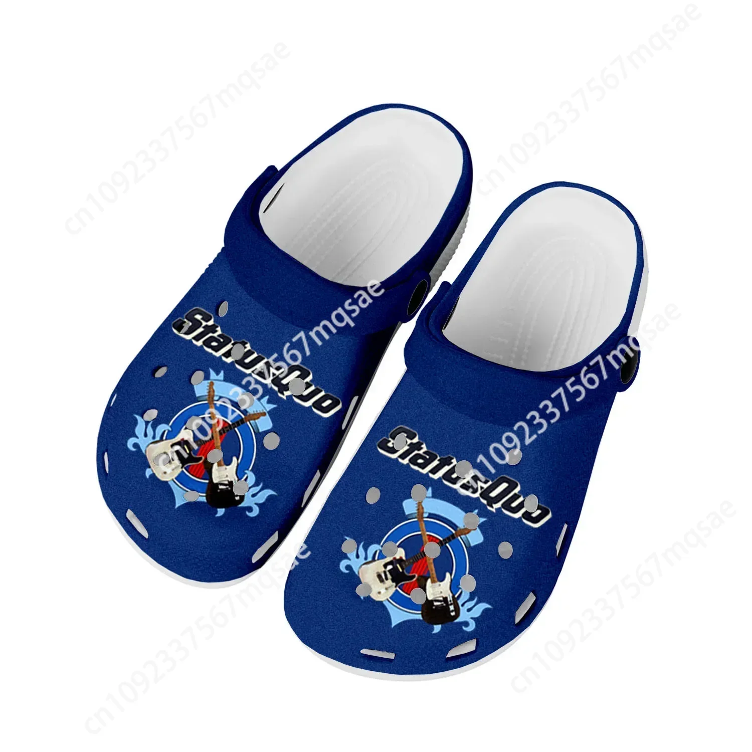 

Status Quo Rock Band Fashion Home Clogs Custom Water Shoes Mens Womens Teenager Shoes Garden Clog Breathable Beach Hole Slippers