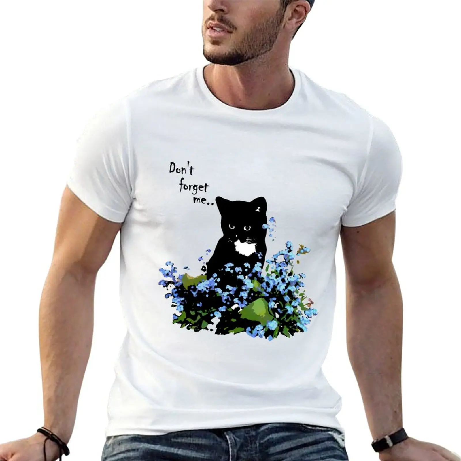 Cats Don't forget me T-Shirt Personalized t-shirt customs T-shirts for men cotton
