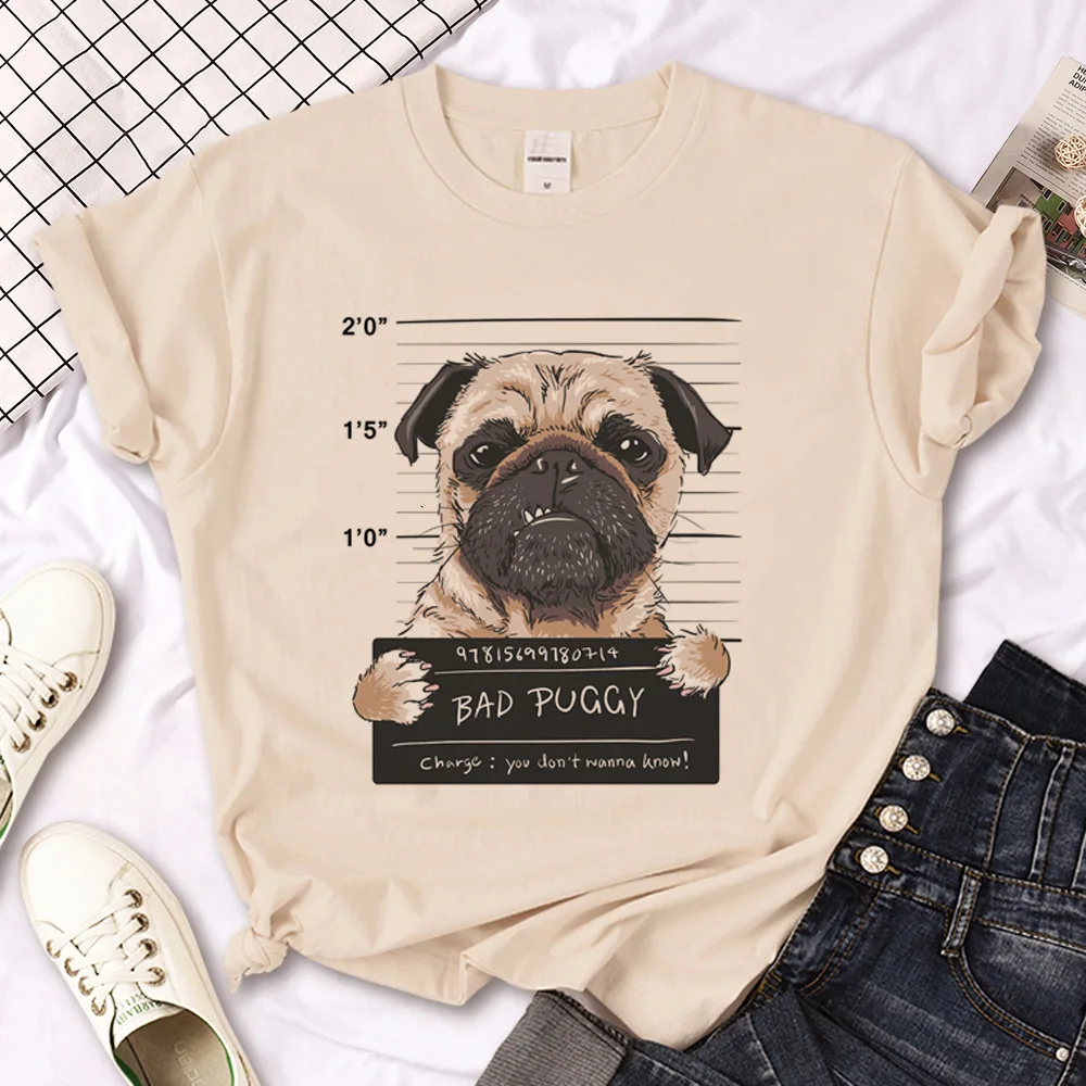 

Pug top women harajuku Japanese t-shirts girl 2000s designer graphic clothes