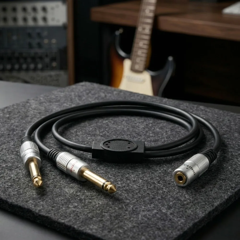 

Gold Plated 1/8 Inch to 1/4 Stereo Splitter Y Cable 19.7in 3.5mm Female to Dual 6.35mm Male Dual Channel to Mono Audio Equipment