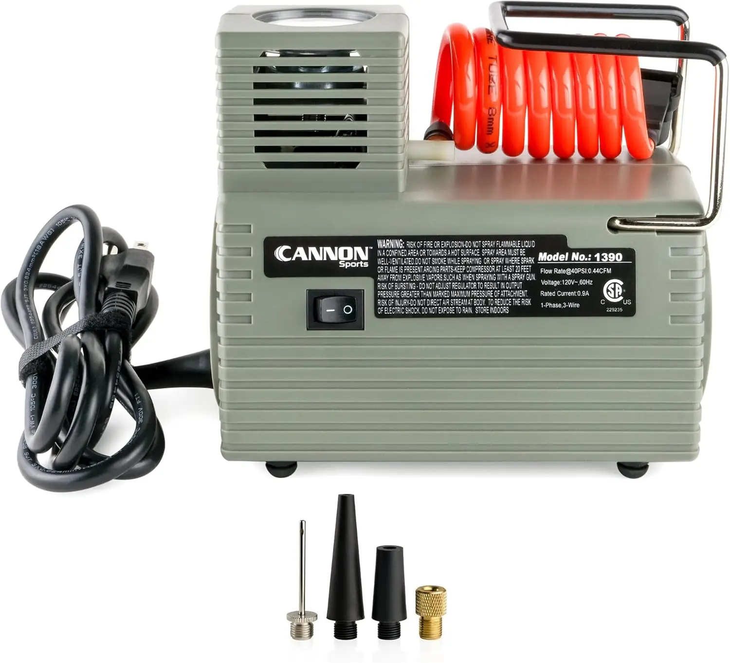 

Electric Ball Inflator Pump with Pressure Gauge - Powerful Oil-Less Compressor for Balls, Tires, Air Mattresses