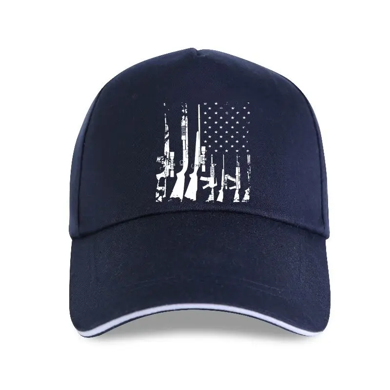 American Flag Machine Guns men Spirit Forged Apparel Distressed USA Gun Flag cotton Men's Baseball cap oversized men